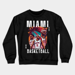 Miami heat basketball  vector graphic design Crewneck Sweatshirt